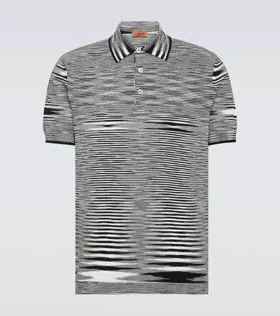 Missoni Polo In Cotone Ricamato  Uomo In Degraded Space Dye With Beige