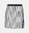 Missoni Space-dyed Knit Miniskirt In Black And White Space Dye