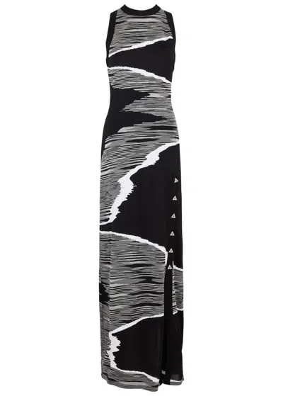 Missoni Space-dyed Knitted Maxi Dress In Black