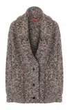 Missoni Space Dyed Ribbed Maxi-cardigan In Multi