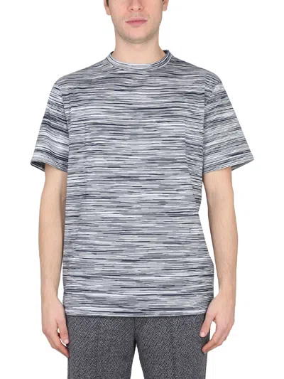 Missoni Embroidered Cotton T-shirt In Stripped