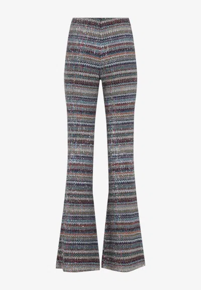 Missoni Space-dyed Knit Pants In Multicolor