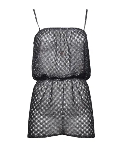 Missoni Spiderweb Motif Short Jumpsuit In Multi
