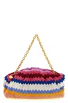 Missoni Zigzag Shoulder Bag Chevron Pattern Chain Strap In Multi