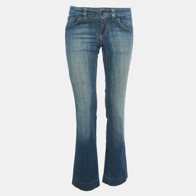 Pre-owned Missoni Sport Blue Faded Denim Low Waist Jeans S/waist 28"