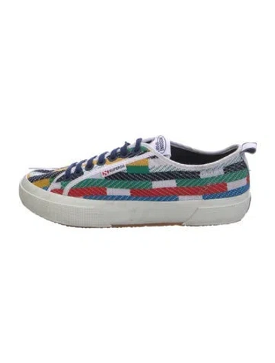 Pre-owned Missoni Sport Colorblock Pattern Sneakers In Multicolor