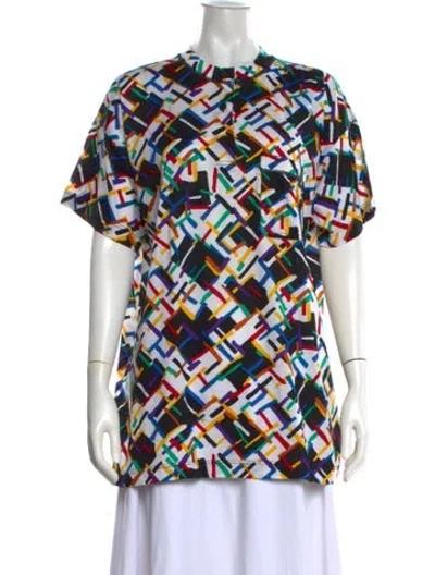 Pre-owned Missoni Sport Graphic Print Crew Neck T-shirt In Multicolor