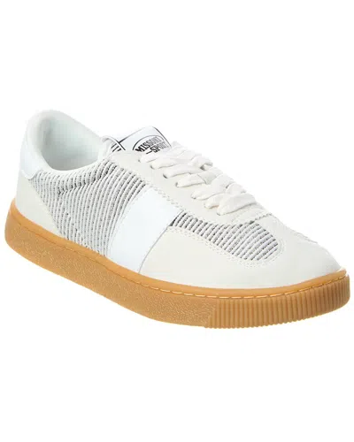 Missoni Sport Leather Sneaker In White