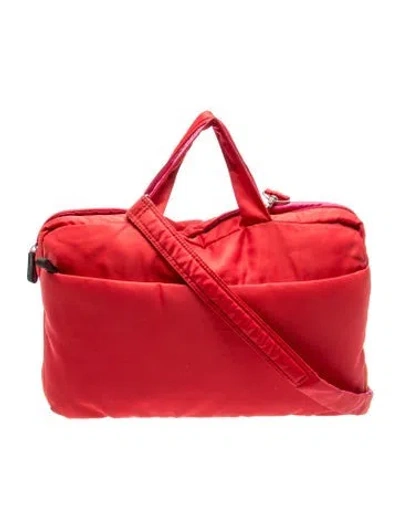 Pre-owned Missoni Sport Nylon Top Handle Bag In Red