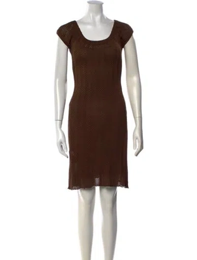 Pre-owned Missoni Sport Patterned Knee-length Dress In Brown