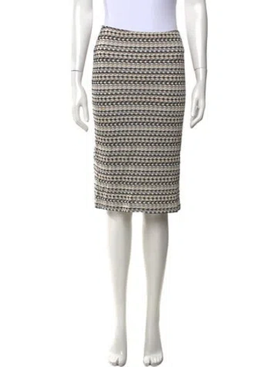 Pre-owned Missoni Sport Patterned Knee-length Skirt In Grey