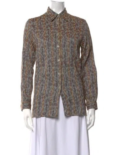 Pre-owned Missoni Sport Patterned Long Sleeve Top In Multicolor
