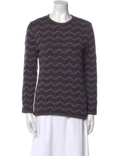 Pre-owned Missoni Sport Printed Crew Neck Sweater In Multi