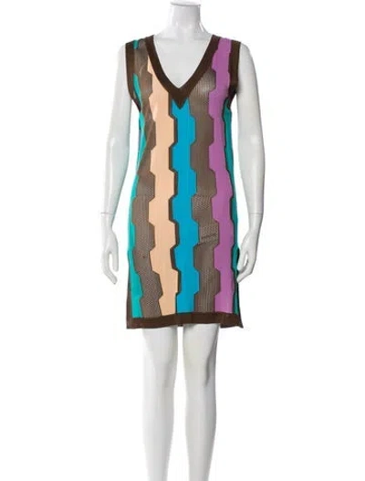 Pre-owned Missoni Sport Printed Mini Dress In Multi