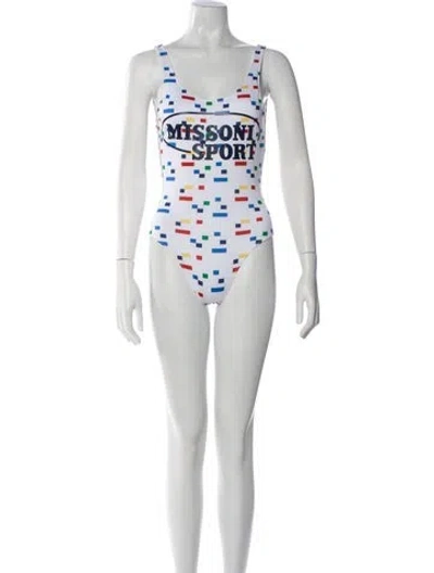 Pre-owned Missoni Sport Printed One-piece W/ Tags In Neutral