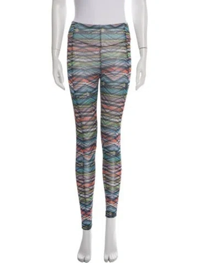 Pre-owned Missoni Sport Printed Skinny Leg Pants In Multi