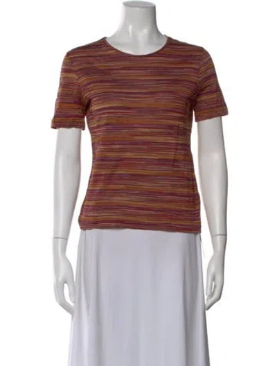 Pre-owned Missoni Sport Striped Crew Neck T-shirt In Multi