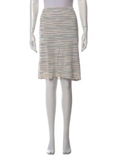 Pre-owned Missoni Sport Striped Knee-length Skirt In Neutral