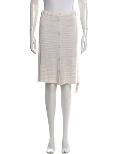 Pre-owned Missoni Sport Striped Midi Length Skirt In Neutral