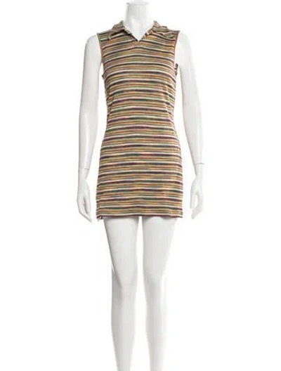 Pre-owned Missoni Sport Striped Mini Dress W/ Tags In Multicolor