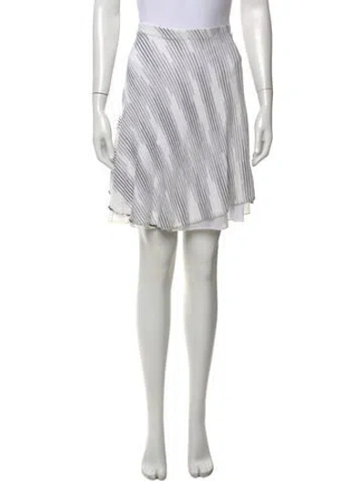 Pre-owned Missoni Sport Striped Mini Skirt In Gray