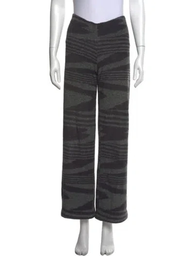 Pre-owned Missoni Sport Striped Wide Leg Pants In Grey
