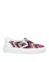 Missoni Sport Woman Sneakers Fuchsia Size 8 Textile Fibers