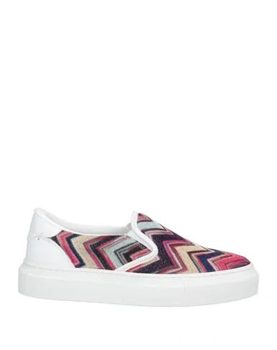 Missoni Sport Woman Sneakers Fuchsia Size 8 Textile Fibers