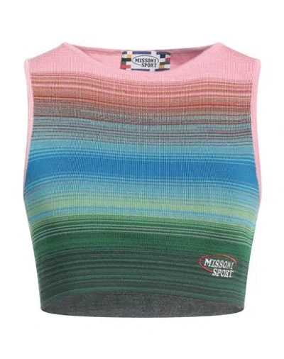 Missoni Sport Woman Top Pink Size M Cotton, Viscose