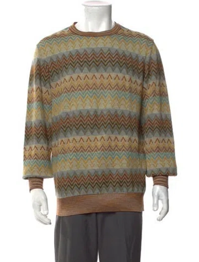 Pre-owned Missoni Sport Wool Patterned Pullover In Multicolor