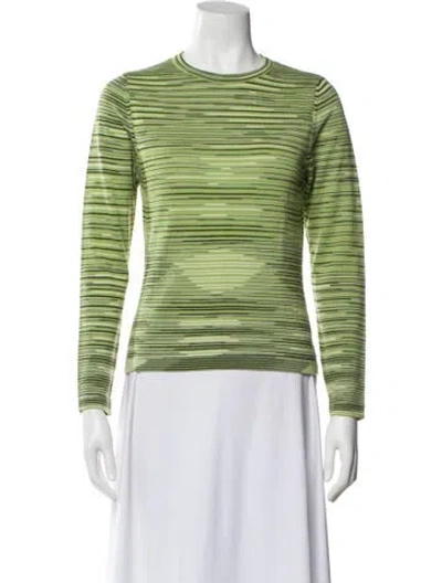Pre-owned Missoni Sport Wool Striped Sweater In Green