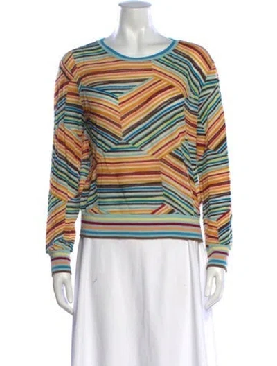 Pre-owned Missoni Sport Wool Striped Sweater In Multicolor