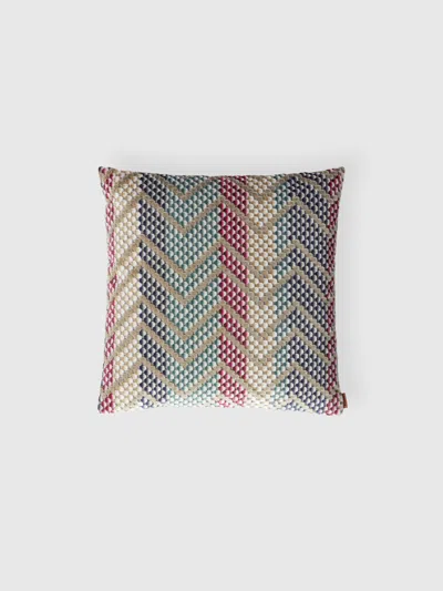 Missoni Squame Cushion 40x40 Cm In Purple  Multicoloured
