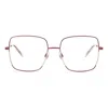 Missoni Square Frame Glasses In Nck/17 Burgndy Ivry