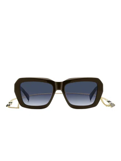 Missoni Square-frame Sunglasses With Chain Detail