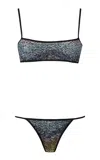 Missoni Square-neck Bikini Top And String Bottoms In Multi