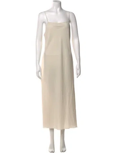 Pre-owned Missoni Square Neckline Long Dress In Neutral