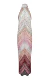 Missoni Staggered Lurex Raschel Halter Dress In Multi