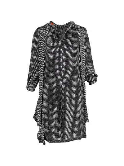 Pre-owned Missoni Stitch-print Mini Dress In Black