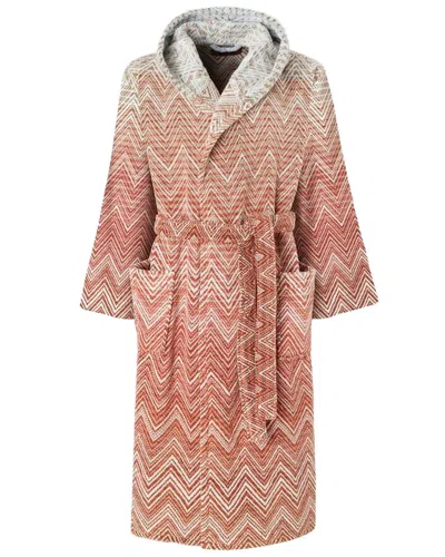 Missoni Stone Hooded Bathrobe In Brown
