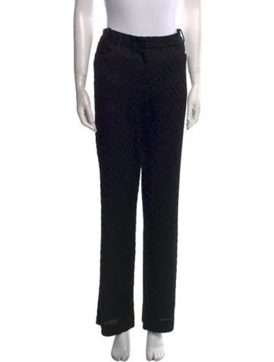 Pre-owned Missoni Straight Leg Pants In Black