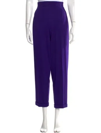 Pre-owned Missoni Straight Leg Pants In Purple