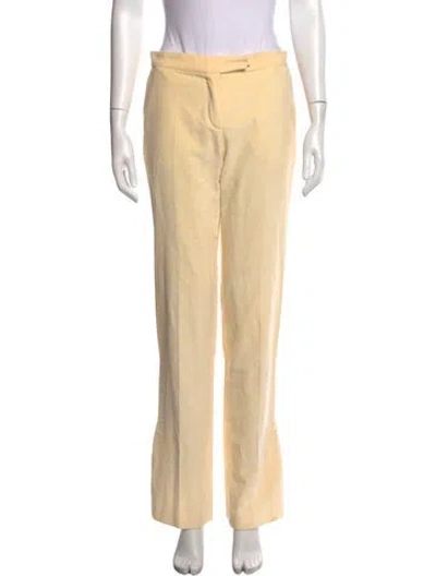 Pre-owned Missoni Straight Leg Pants In Yellow