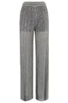 Missoni Straight-leg Trousers With Sequined Vertical Stripes In Gray