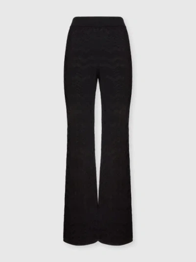 MISSONI MISSONI STRAIGHT LONG PANTS IN CHEVRON PATTERN