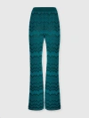 Missoni Straight Long Pants In Chevron Pattern In Green