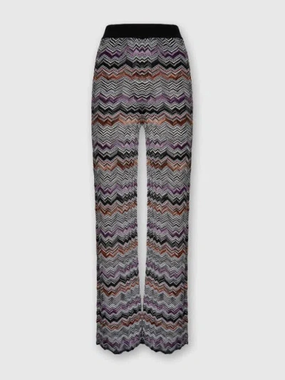 MISSONI MISSONI STRAIGHT LONG PANTS IN ENGLISH RIB KNIT