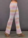 Missoni Straight Ribbed Trousers In Orange,multi