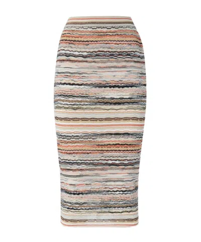 MISSONI MISSONI STRIPED KNITTED SKIRT