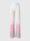 Missoni Straight Trousers In Gradient Chevron Viscose In Multicoloured